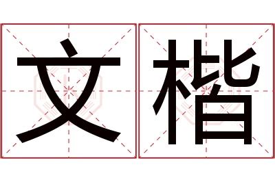 楷意思名字